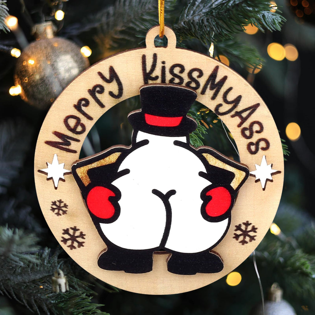 Funny Naughty Santa Christmas Ornament