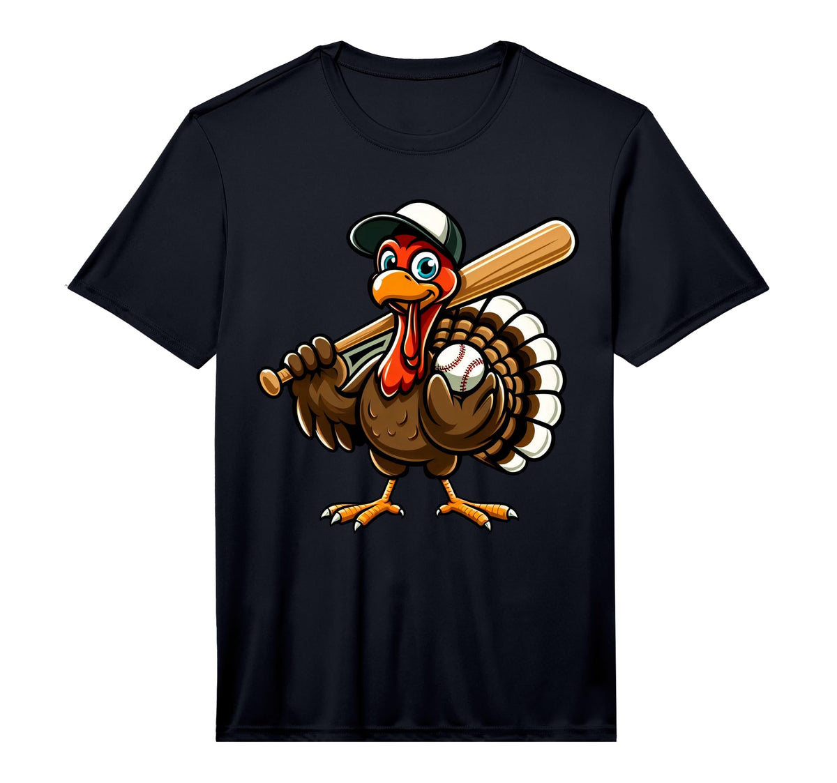 Turkey Baseball Thanksgiving T-Shirt