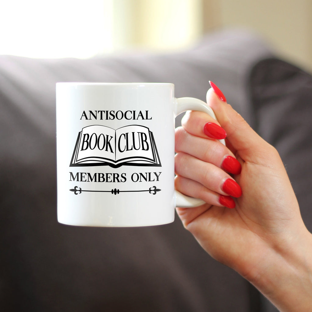 Antisocial Book Club Funny Coffee Mug