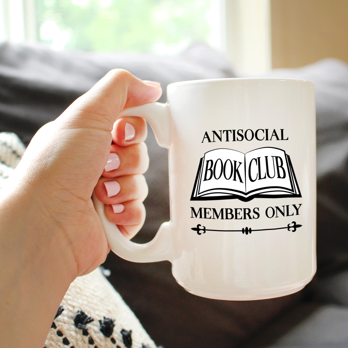 Antisocial Book Club Funny Coffee Mug