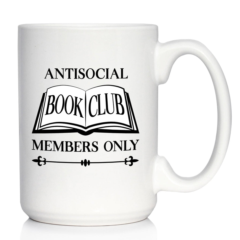 Antisocial Book Club Funny Coffee Mug