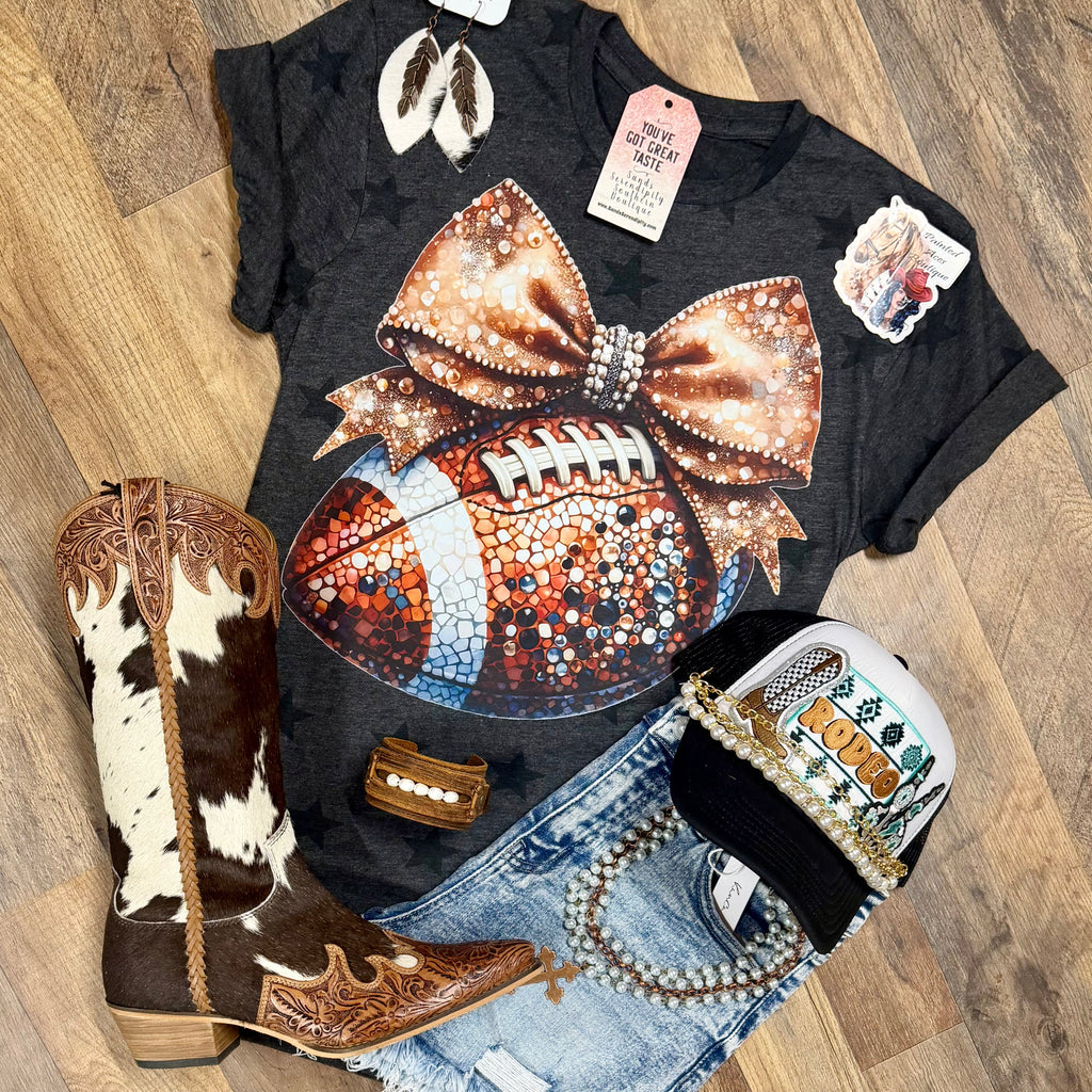Football & Glitter | Fall Vibes Graphic T-Shirt