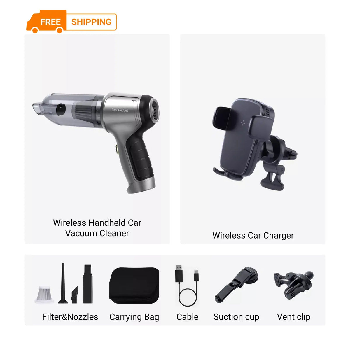 xCool Cordless Handheld Car Vacuum for Car, Home & Pet Hair