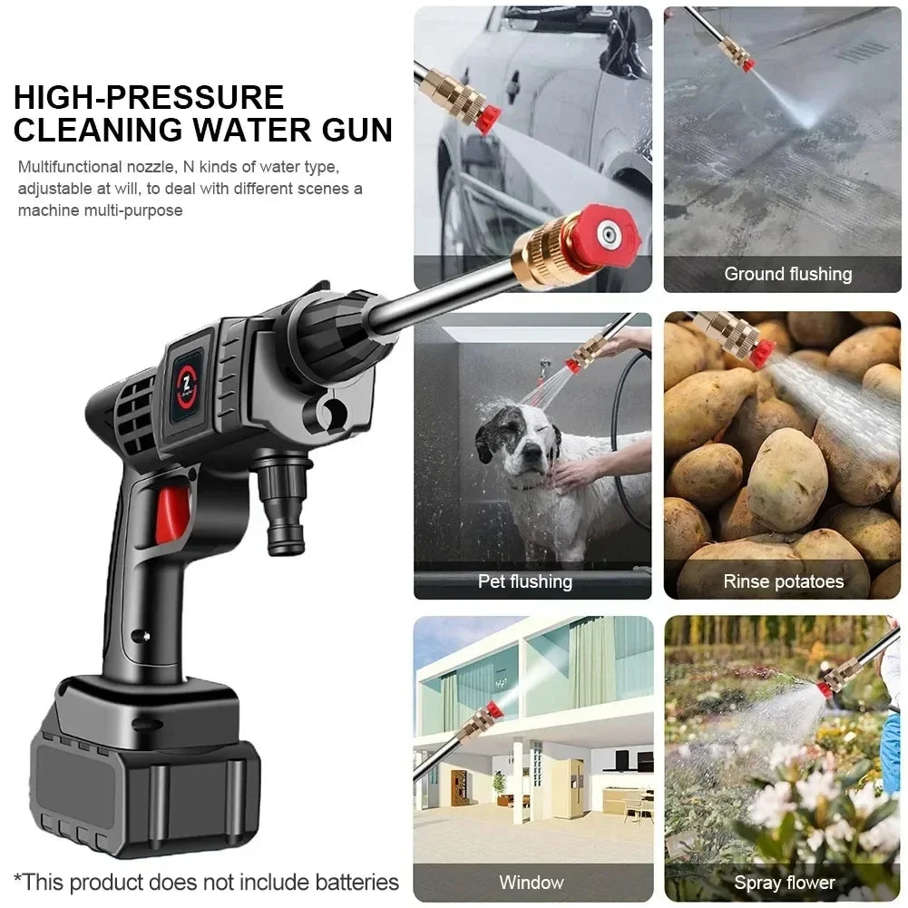 Cordless High-Pressure Car Washer with Foam Generator – Portable Spray Gun
