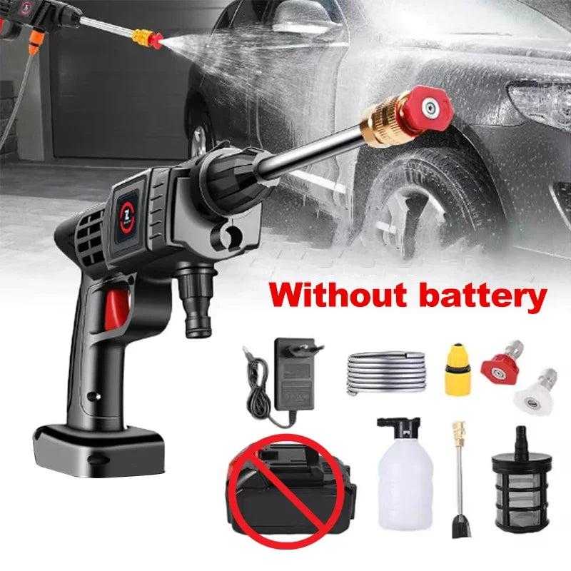 Cordless High-Pressure Car Washer with Foam Generator – Portable Spray Gun