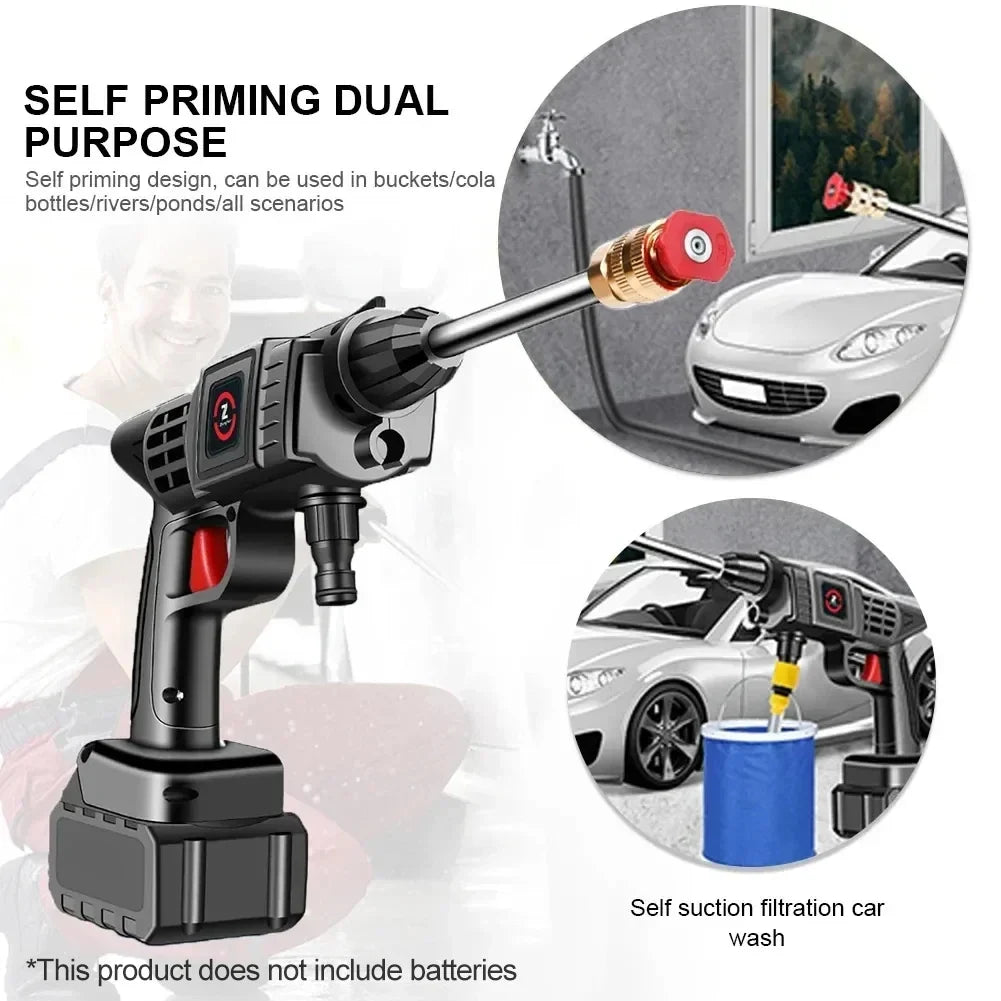 Cordless High-Pressure Car Washer with Foam Generator – Portable Spray Gun