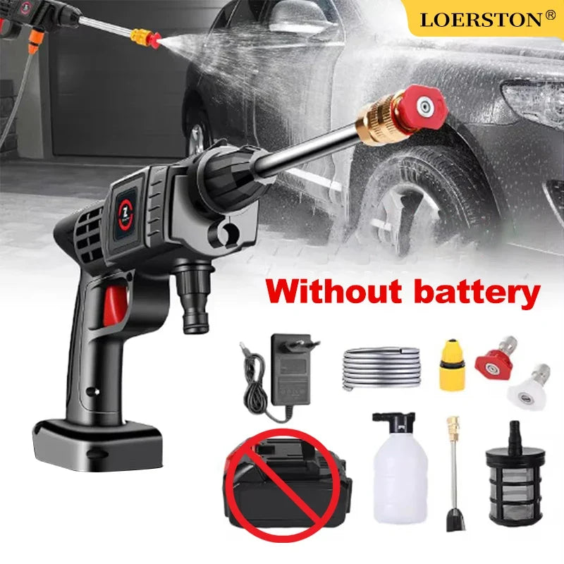 Cordless High-Pressure Car Washer with Foam Generator – Portable Spray Gun