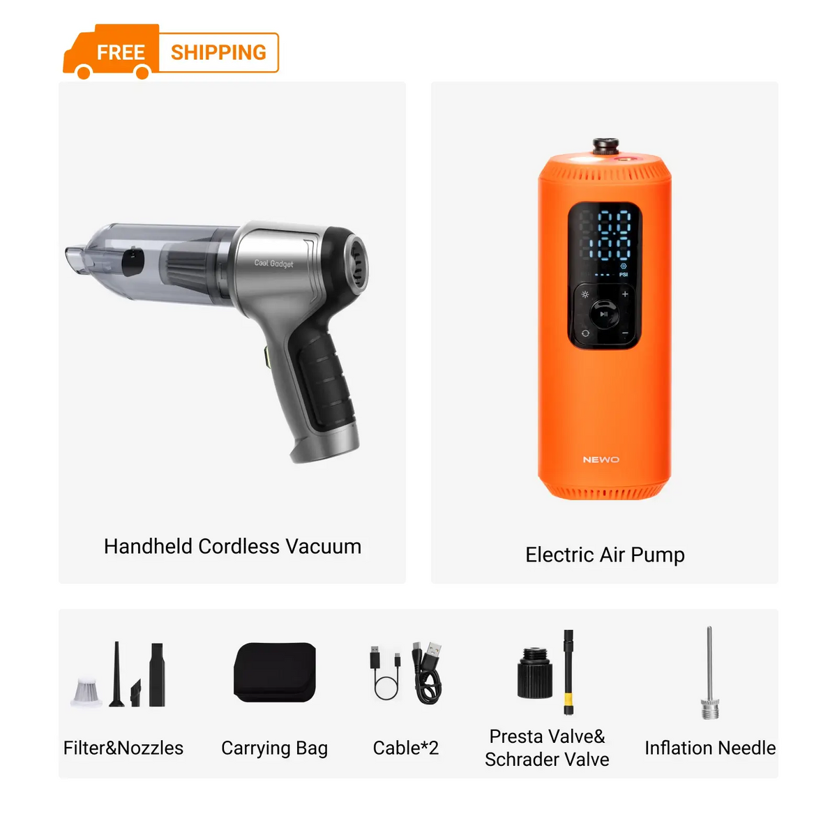xCool Cordless Handheld Car Vacuum for Car, Home & Pet Hair