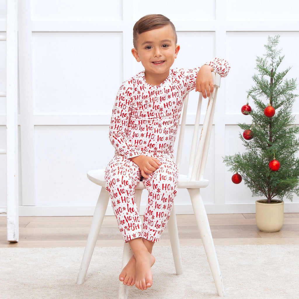 Kids Christmas Ho-Ho-Ho Bamboo Pajamas