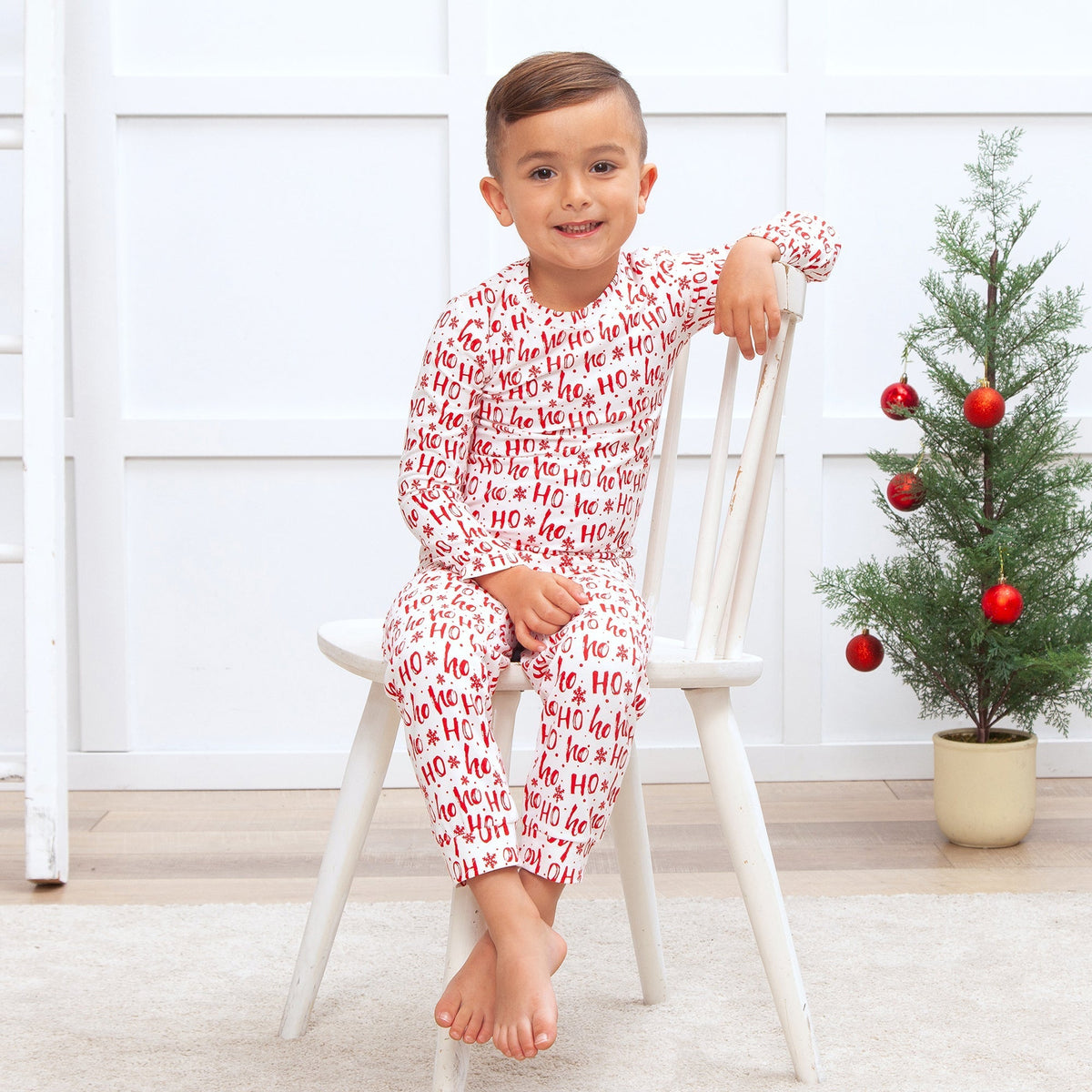 Kids Christmas Ho-Ho-Ho Bamboo Pajamas