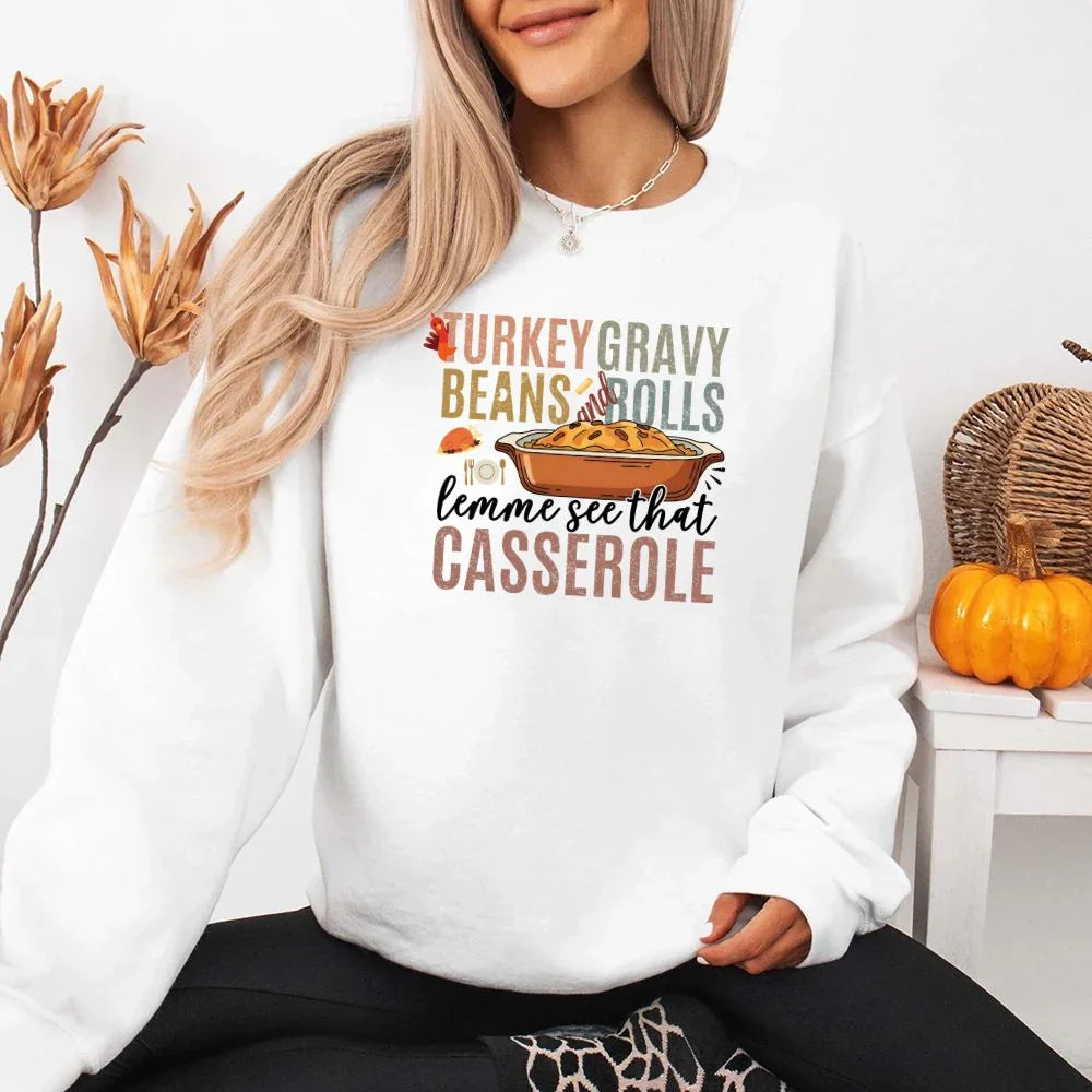 Turkey Gravy Beans & Rolls Thanksgiving Sweatshirt